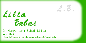 lilla babai business card